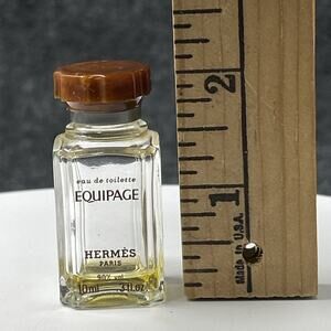 Hermès Equipage Mini Perfume Bottle Nearly Empty Vintage Vanity Decor 1970 Rare